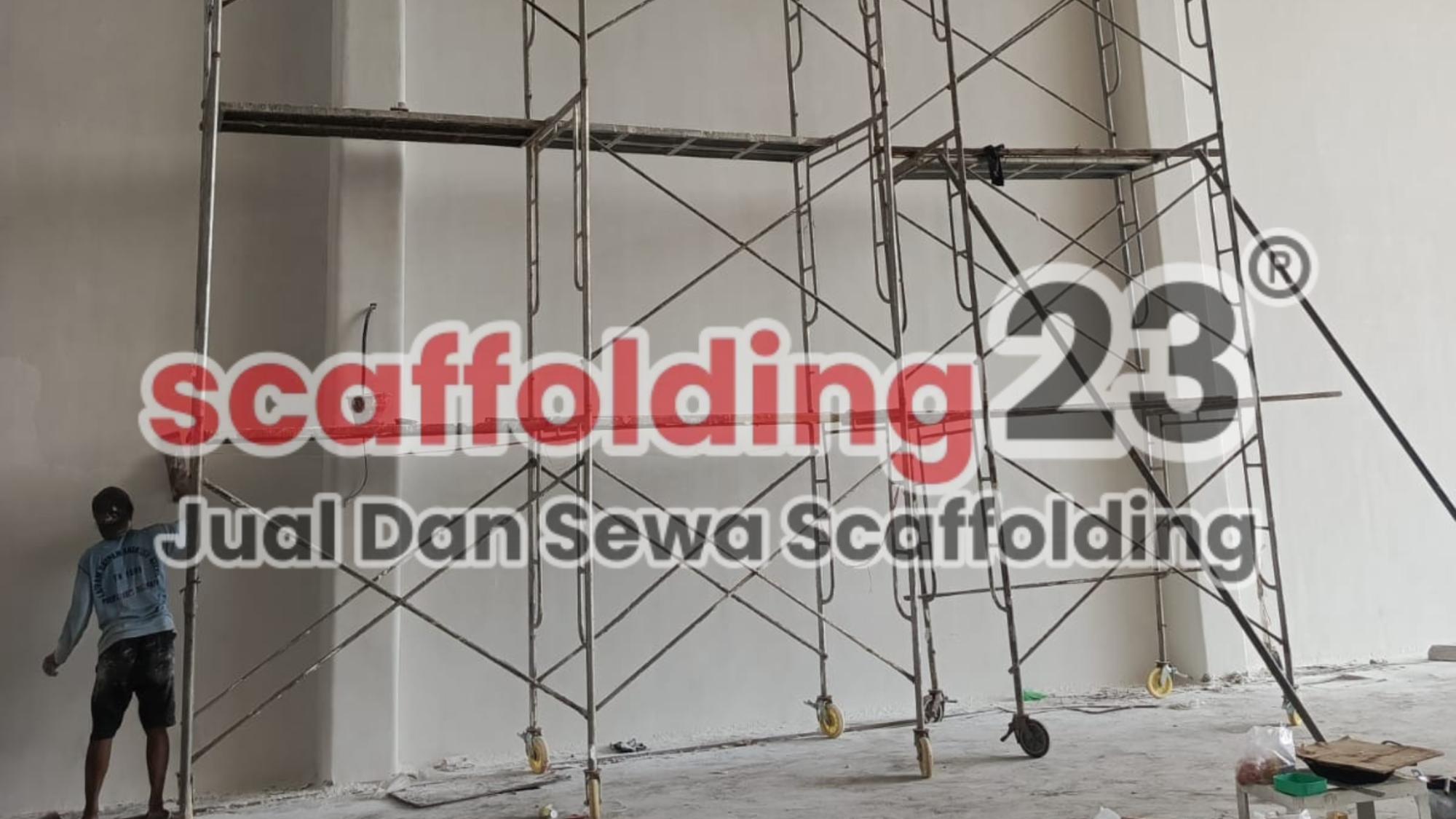 cara memasang scaffolding frame